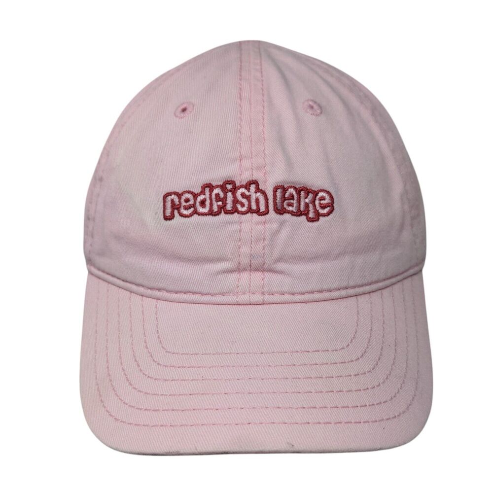 Redfish Lake Strapback Hat Pink OSFA Adjustable Embroidered Attitude